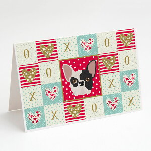 [��������] Caroline's Treasures �t�����`�u���h�b�O ���u�O���[�e�B���O�J�[�h �����t���A5�C���` x 7�C���`�i8���g�j [�y�V�C�O�ʔ�] | Caroline's Treasures French Bulldog Love Greeting Cards with Envelopes,
