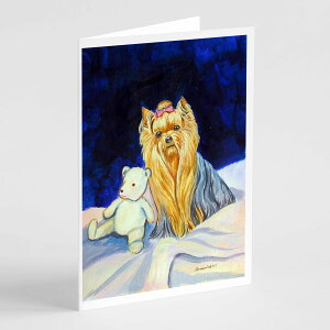 [��������] Caroline's Treasures ���[�L�[�O���[�e�B���O�J�[�h�A�����t���A5�C���`x7�C���`�i8�J�E���g�j [�y�V�C�O�ʔ�] | Caroline's Treasures Yorkie Greeting Cards with Envelopes, 5" x 7" (8 Count)