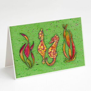 [RDY] [] Caroline's Treasures V[z[XEO[eBOJ[hitjA5C`x7C`i8JEg [yVCOʔ] | Caroline's Treasures Seahorse Greeting Cards with Envelopes, 5" x 7" (8 Count)