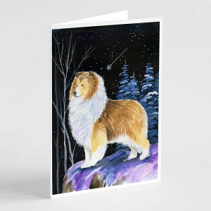 [RDY] [��������] Caroline's Treasures Starry Night Sheltie Greeting Cards with Envelopes, 5 x 7 (8 Count) [�y�V�C�O�ʔ�] | Caroline's Treasures Starry Night Sheltie Greeting Cards with Envelopes, 5 x 7 (8 Count)