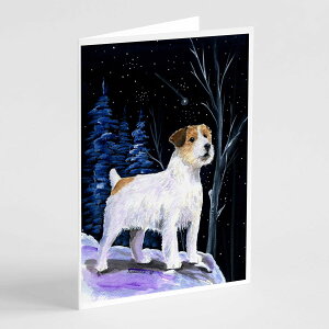 [RDY] [��������] Caroline's Treasures Starry Night Jack Russell Terrier Greeting Cards with Envelopes, 5 x 7 (8 Count) [�y�V�C�O�ʔ�] | Caroline's Treasures Starry Night Jack Russell Terrier Greeting Cards with Envelopes, 5 x 7 (8 Count)