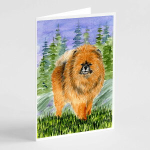 [RDY] [��������] Caroline's Treasures �|�����j�A���E�O���[�e�B���O�J�[�h�A�����t���A5�C���`x7�C���`�i8�J�E���g�j [�y�V�C�O�ʔ�] | Caroline's Treasures Pomeranian Greeting Cards with Envelopes, 5" x 7" (8 Count