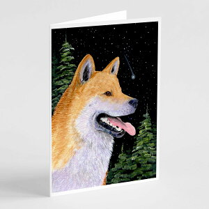 [RDY] [��������] Caroline's Treasures �Č��O���[�e�B���O�J�[�h�A�����t���A5�C���`x7�C���`�i8�J�E���g�j [�y�V�C�O�ʔ�] | Caroline's Treasures Shiba Inu Greeting Cards with Envelopes, 5" x 7" (8 Count)