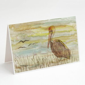 [��������] Caroline's Treasures Brown Pelican Yellow Sky Greeting Cards with Envelopes, 5" x 7" (8 Count) [�y�V�C�O�ʔ�] | Caroline's Treasures Brown Pelican Yellow Sky Greeting Cards with Envelopes, 5" x 7" (8 Count)