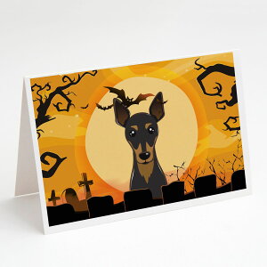[��������] Caroline's Treasures Min Pin Halloween Greeting Cards with Envelopes, 5" x 7" (8 Count) [�y�V�C�O�ʔ�] | Caroline's Treasures Min Pin Halloween Greeting Cards with Envelopes, 5" x 7" (8 Count)