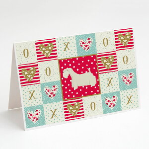 [��������] Caroline's Treasures �V�[���n�� �e���A ���u �O���[�e�B���O�J�[�h �����t���A5�C���` x 7�C���`�i8���g�j [�y�V�C�O�ʔ�] | Caroline's Treasures Sealyham Terrier Love Greeting Cards with Envelopes,