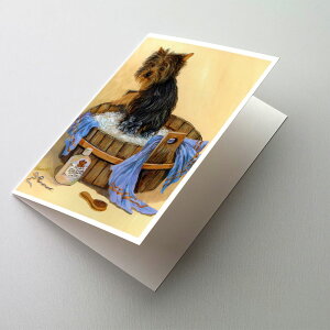 [RDY] [] Caroline's Treasures [L[ oX^C O[eBOJ[h tA5C` x 7C`i8JEgj [yVCOʔ] | Caroline's Treasures Yorkie Bath Time Greeting Cards with Envelopes, 5"