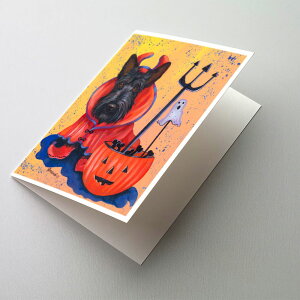 [RDY] [��������] Caroline's Treasures Scottie Boo Hoo Halloween Greeting Cards with Envelopes, 5 x 7 (8 Count) [�y�V�C�O�ʔ�] | Caroline's Treasures Scottie Boo Hoo Halloween Greeting Cards with Envelopes, 5 x 7 (8 Count)