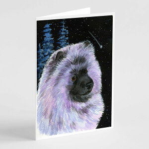 [RDY] [��������] Caroline's Treasures Starry Night Keeshond Greeting Cards with Envelopes, 5" x 7" (8 Count) [�y�V�C�O�ʔ�] | Caroline's Treasures Starry Night Keeshond Greeting Cards with Envelopes, 5" x 7" (8 Count)