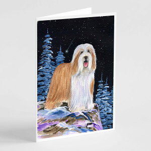 [] Caroline's Treasures Starry Night Bearded Collie Greeting Cards with Envelopes, 5" x 7" (8 Count) [yVCOʔ] | Caroline's Treasures Starry Night Bearded Collie Greeting Cards with Envelopes, 5" x 7" (8 Count)