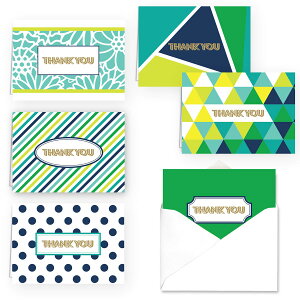 [] WI S[htHC TL[m[gJ[h A\[g 36Zbg [yVCOʔ] | Geo Gold Foil Thank You Note Card Assortment - set of 36