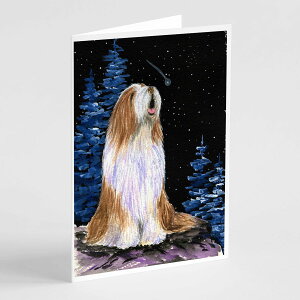[RDY] [��������] Caroline's Treasures Starry Night Bearded Collie Greeting Cards with Envelopes, 5 x 7 (8 Count) [�y�V�C�O�ʔ�] | Caroline's Treasures Starry Night Bearded Collie Greeting Cards with Envelopes, 5 x 7 (8 Count)