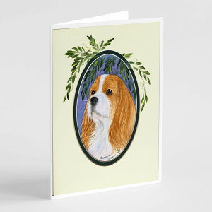 [��������] Caroline's Treasures Cavalier Spaniel �O���[�e�B���O�J�[�h�i�����t���j�A5�C���` x 7�C���`�i8�J�E���g [�y�V�C�O�ʔ�] | Caroline's Treasures Cavalier Spaniel Greeting Cards with Envelopes, 5" x 7" (8 C