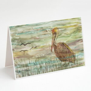 [] Caroline's Treasures Brown Pelican Sunset Greeting Cards with Envelopes, 5" x 7" (8 Count) [yVCOʔ] | Caroline's Treasures Brown Pelican Sunset Greeting Cards with Envelopes, 5" x 7" (8 Count)