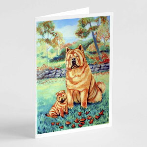 [RDY] [��������] Caroline's Treasures Chow Chow Momma's Love �O���[�e�B���O�J�[�h�i�����t���j�A5�C���` x 7�C���`�i8�J�E���g [�y�V�C�O�ʔ�] | Caroline's Treasures Chow Chow Momma's Love Greeting Cards with Envelopes,