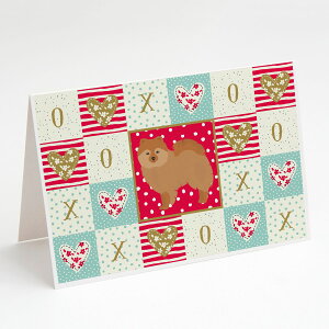 [��������] Caroline's Treasures �h�C�c�E�X�s�b�c���̃O���[�e�B���O�J�[�h�A�����t���A5�C���`x7�C���`�i8�J�E���g�j [�y�V�C�O�ʔ�] | Caroline's Treasures German Spitz Love Greeting Cards with Envelopes,