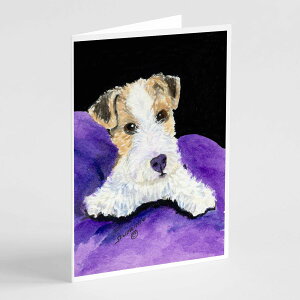 [RDY] [��������] Caroline's Treasures �t�H�b�N�X�e���A �O���[�e�B���O�J�[�h�i�����t���j�A5�C���` x 7�C���`�i8�J�E���g [�y�V�C�O�ʔ�] | Caroline's Treasures Fox Terrier Greeting Cards with Envelopes, 5 x 7 (