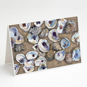 [RDY] [��������] Caroline's Treasures Oyster on Faux Burlap Greeting Cards with Envelop, 5 x 7 (8 Count) [�y�V�C�O�ʔ�] | Caroline's Treasures Oyster on Faux Burlap Greeting Cards with Envelopes, 5 x 7 (8 Count)