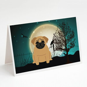 [RDY] [��������] Caroline's Treasures Scary Pug Brown Halloween Greeting Cards with Envelope, 5" x 7" (8 Count)�i�X�J���[�p�O�u���E���n���E�B���O���[�e�B���O�J�[�h�j�B [�y�V�C�O�ʔ�] | Caroline's Treasures Scary Pug
