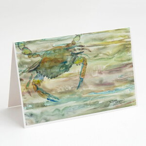 [] Caroline's Treasures u[Nu TZbg O[eBOJ[h tA5C` x 7C`i8JEgj [yVCOʔ] | Caroline's Treasures Blue Crab Sunset Greeting Cards with Envelop