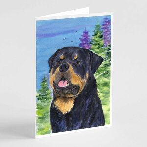 [RDY] [��������] Caroline's Treasures ���b�g���C���[�E�O���[�e�B���O�J�[�h�i�����t���j�A5�C���` x 7�C���`�i8�J�E���g [�y�V�C�O�ʔ�] | Caroline's Treasures Rottweiler Greeting Cards with Envelopes, 5" x 7" (8