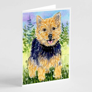 [RDY] [��������] Caroline's Treasures �m�[���b�`�E�e���A �O���[�e�B���O�J�[�h�i�����t���j�A5�C���` x 7�C���`�i8�J�E���g [�y�V�C�O�ʔ�] | Caroline's Treasures Norwich Terrier Greeting Cards with Envelopes, 5"