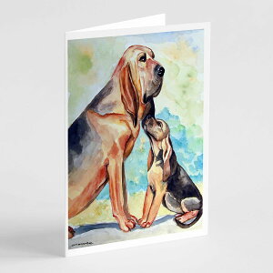[RDY] [��������] Caroline's Treasures Bloodhound Momma's Love �O���[�e�B���O�J�[�h�i�����t���j�A5�C���` x 7�C���`�i8�J�E���g [�y�V�C�O�ʔ�] | Caroline's Treasures Bloodhound Momma's Love Greeting Cards with Envelopes
