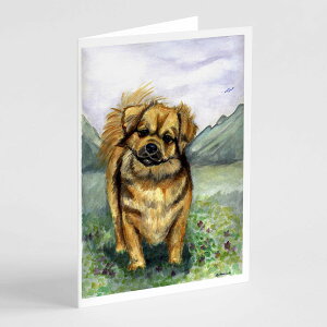 [RDY] [��������] Caroline's Treasures �`�x�^���X�p�j�G�� �O���[�e�B���O�J�[�h �����t���A5�C���` x 7�C���`�i8�J�E���g�j [�y�V�C�O�ʔ�] | Caroline's Treasures Tibetan Spaniel Greeting Cards with Envelopes, 5" x