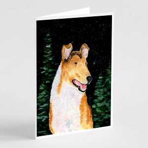 [RDY] [��������] Caroline's Treasures Starry Night Collie Smooth Greeting Cards with Envelopes, 5" x 7" (8 Count) [�y�V�C�O�ʔ�] | Caroline's Treasures Starry Night Collie Smooth Greeting Cards with Envelopes, 5" x 7" (8 Count)