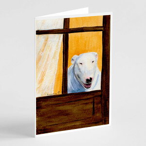 [RDY] [] Caroline's Treasures ueA O[eBOJ[hitjA5C` x 7C`i8JEg [yVCOʔ] | Caroline's Treasures Bull Terrier Greeting Cards with Envelopes, 5" x 7" (8 Count)
