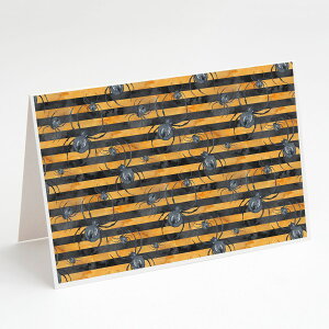 [RDY] [��������] Watecolor Halloween Spiders �O���[�e�B���O�J�[�h�ƕ����i8������ [�y�V�C�O�ʔ�] | Watecolor Halloween Spiders Greeting Cards and Envelopes Pack of 8