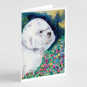 [��������] Caroline's Treasures �r�V�����t���[�[�̃O���[�e�B���O�J�[�h�A�����t���A5�C���`x7�C���`�i8�J�E���g�j [�y�V�C�O�ʔ�] | Caroline's Treasures Bichon Frise Greeting Cards with Envelopes, 5" x 7"