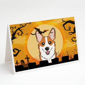 [RDY] [��������] Caroline's Treasures ���b�h�R�[�M�[ �n���E�B�� �O���[�e�B���O�J�[�h �����t���A5�C���` x 7�C���`�i8���g�j [�y�V�C�O�ʔ�] | Caroline's Treasures Red Corgi Halloween Greeting Cards with Envelop
