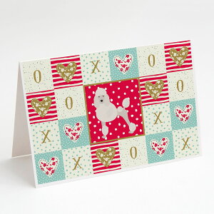 [��������] Caroline's Treasures �v�[�h�����u�O���[�e�B���O�J�[�h�A�����t���A5�C���`x7�C���`�i8�J�E���g�j [�y�V�C�O�ʔ�] | Caroline's Treasures Poodle Love Greeting Cards with Envelopes, 5" x 7" (8 Count)