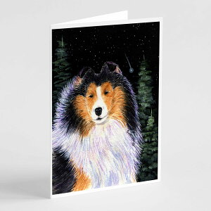 [RDY] [��������] Caroline's Treasures Starry Night Collie Greeting Cards with Envelopes, 5 x 7 (8 Count) [�y�V�C�O�ʔ�] | Caroline's Treasures Starry Night Collie Greeting Cards with Envelopes, 5 x 7 (8 Count)