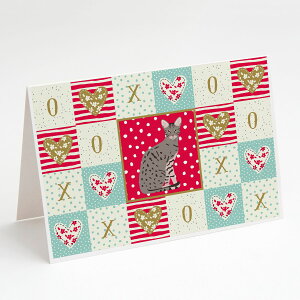 [��������] Caroline's Treasures Ocicat Cat Love Greeting Cards with Envelopes, 5" x 7" (8 Count) [�y�V�C�O�ʔ�] | Caroline's Treasures Ocicat Cat Love Greeting Cards with Envelopes, 5" x 7" (8 Count)