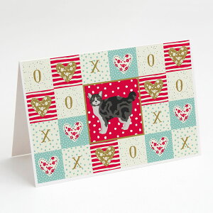 [RDY] [��������] Caroline's Treasures Manx Cat Love Greeting Cards with Envelop, 5 x 7 (8 Count) [�y�V�C�O�ʔ�] | Caroline's Treasures Manx Cat Love Greeting Cards with Envelopes, 5 x 7 (8 Count)