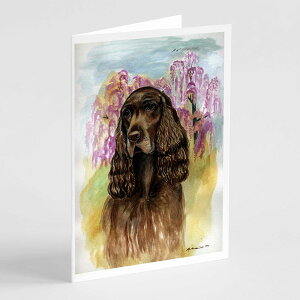 [��������] Caroline's Treasures �t�B�[���h�X�p�j�G�� �O���[�e�B���O�J�[�h�i�����t���j�A5�C���` x 7�C���`�i8�J�E���g [�y�V�C�O�ʔ�] | Caroline's Treasures Field Spaniel Greeting Cards with Envelopes, 5