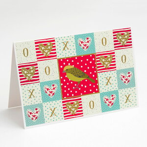 [RDY] [��������] Caroline's Treasures ���U�[�h�J�i���A���u�O���[�e�B���O�J�[�h�A�����t���A5�C���`x7�C���`�i8�J�E���g�j [�y�V�C�O�ʔ�] | Caroline's Treasures Lizard Canary Love Greeting Cards with Envelopes,