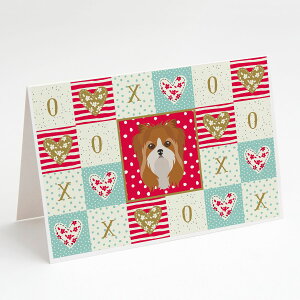 [��������] Caroline's Treasures ���[�N�V���[�e���A ���u�O���[�e�B���O�J�[�h �����t���A5�C���` x 7�C���`�i8���g�j [�y�V�C�O�ʔ�] | Caroline's Treasures Yorkshire Terrier Love Greeting Cards with Envelope