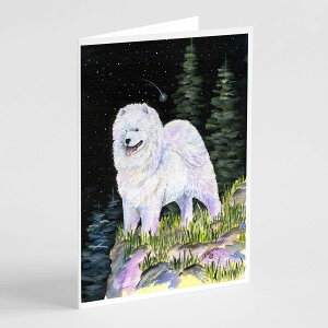 [RDY] [��������] Caroline's Treasures Starry Night Samoyed Greeting Cards with Envelopes, 5 x 7 (8 Count) [�y�V�C�O�ʔ�] | Caroline's Treasures Starry Night Samoyed Greeting Cards with Envelopes, 5 x 7 (8 Count)