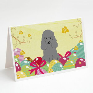 [RDY] [��������] Caroline's Treasures Poodle Silver Easter Eggs Greeting Cards with Envelop, 5" x 7" (8 Count) [�y�V�C�O�ʔ�] | Caroline's Treasures Poodle Silver Easter Eggs Greeting Cards with Envelopes, 5" x 7" (8 Count)