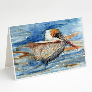 [] Caroline's Treasures ̃yJ tO[eBOJ[hA5C`x7C`i8JEgj [yVCOʔ] | Caroline's Treasures Pelican in the water Greeting Cards with Envelopes, 5" x 7"