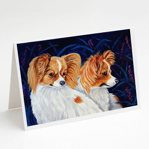 [RDY] [��������] Caroline's Treasures �p�s���� �O���[�e�B���O�J�[�h �����t���A5�C���`x7�C���`�i8�J�E���g�j [�y�V�C�O�ʔ�] | Caroline's Treasures Papillon Greeting Cards with Envelopes, 5" x 7" (8 Count)