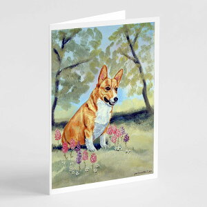 [RDY] [��������] Caroline's Treasures �R�[�M�[�E�O���[�e�B���O�J�[�h�A�����t���A5�C���` x 7�C���`�i8�J�E���g�j [�y�V�C�O�ʔ�] | Caroline's Treasures Corgi Greeting Cards with Envelopes, 5" x 7" (8 Count)