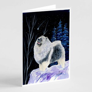 [RDY] [��������] Caroline's Treasures Starry Night Keeshond Greeting Cards with Envelopes, 5 x 7 (8 Count) [�y�V�C�O�ʔ�] | Caroline's Treasures Starry Night Keeshond Greeting Cards with Envelopes, 5 x 7 (8 Count)