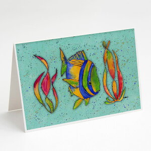 [] Caroline's Treasures MыO[eBOJ[hAtA5C` x 7C`i8JEgj [yVCOʔ] | Caroline's Treasures Tropical Fish Greeting Cards with Envelopes, 5" x 7" (8 Count)