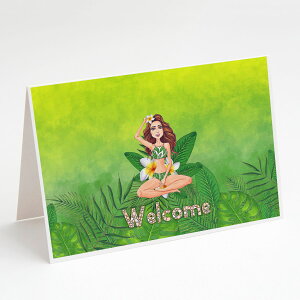 [RDY] [��������] Welcome Lady in Bikini Summer Greeting Card and Envelope�i8������ [�y�V�C�O�ʔ�] | Welcome Lady in Bikini Summer Greeting Cards and Envelopes Pack of 8