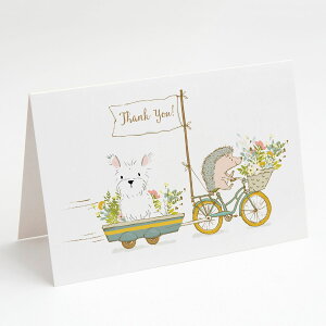 [RDY] [��������] Caroline's Treasures �e���A �z���C�g�O���[�e�B���O�J�[�h�i�����t���j�A5�C���` x 7�C���`�i8�J�E���g [�y�V�C�O�ʔ�] | Caroline's Treasures Terrier White Greeting Cards with Envelopes, 5" x 7" (8