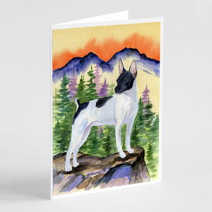 [RDY] [] Caroline's Treasures bgeA O[eBOJ[hitjA5C` x 7C`i8JEg [yVCOʔ] | Caroline's Treasures Rat Terrier Greeting Cards with Envelopes, 5" x 7" (8 Coun